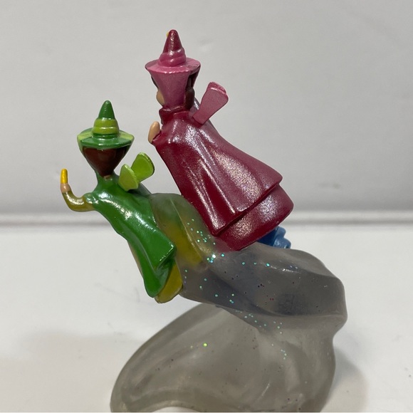 Disney Sleeping Beauty 3 Fairy Godmothers Cake Topper Flora Fauna Merryweather - Picture 8 of 10